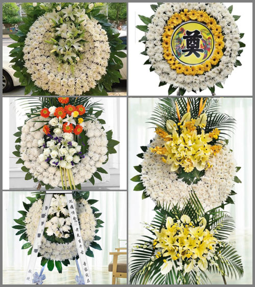 山东青岛莱西市水集街道前于格庄村花圈速递